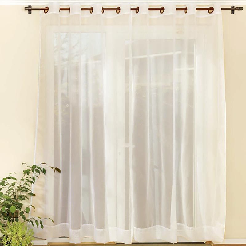 Cortina Velo Argolla 2 Piezas / Beige - Doral