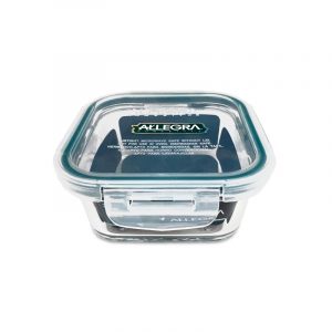 Contenedor Vidrio Hermético Cuadrado 380 ML - Allegra