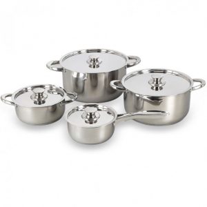 bateria de cocina de 8 piezas acero inox 460 8ss wens