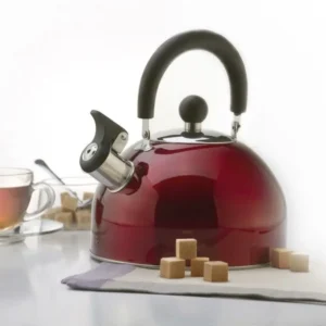 tetera de acero inoxidable sicilia 25 roja