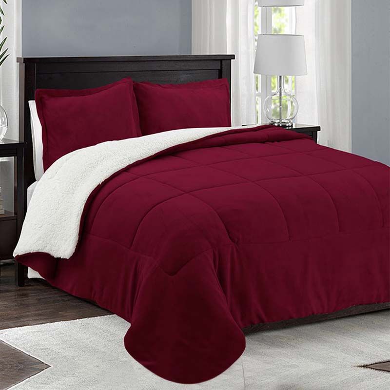 Cubrecama Sherpa / Guinda - Doral