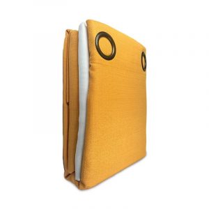 Combo Cortina Rústico Argolla 8 Piezas / Mostaza - Doral