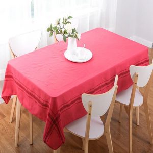 Mantel Linen Look 150x210 Burdeo - Doral