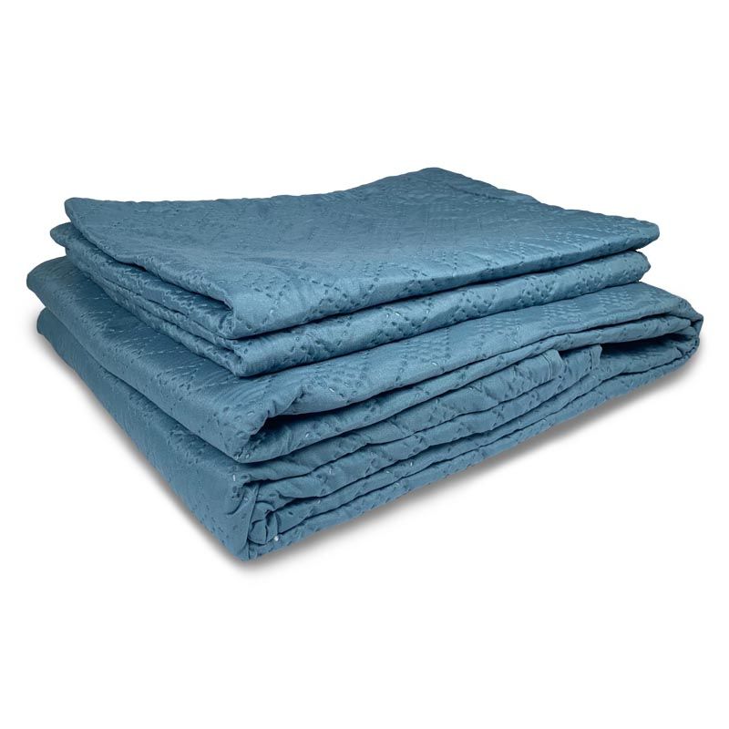 Quilt Liso 1.5 Plazas Azul - Andes