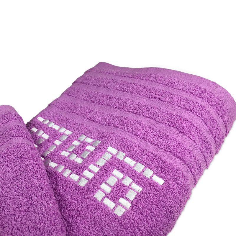 Set de 4 Toallas Jacquard Bordada / Crudo Morado - Doral - Imagen 7