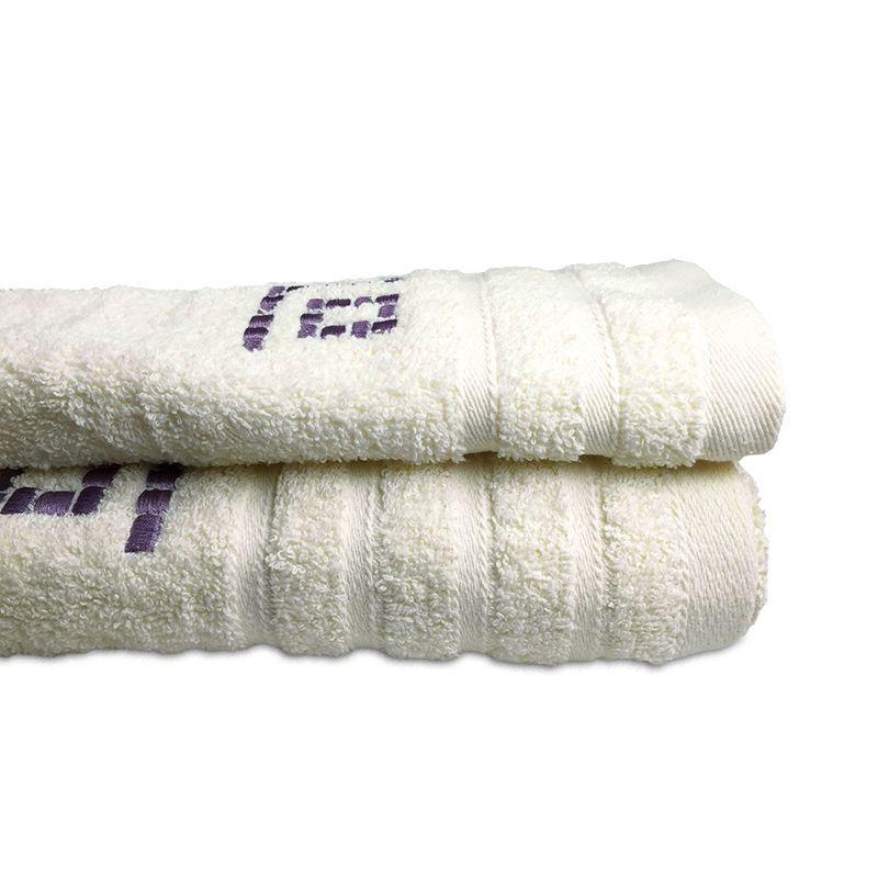 Set de 4 Toallas Jacquard Bordada / Crudo Morado - Doral - Imagen 4