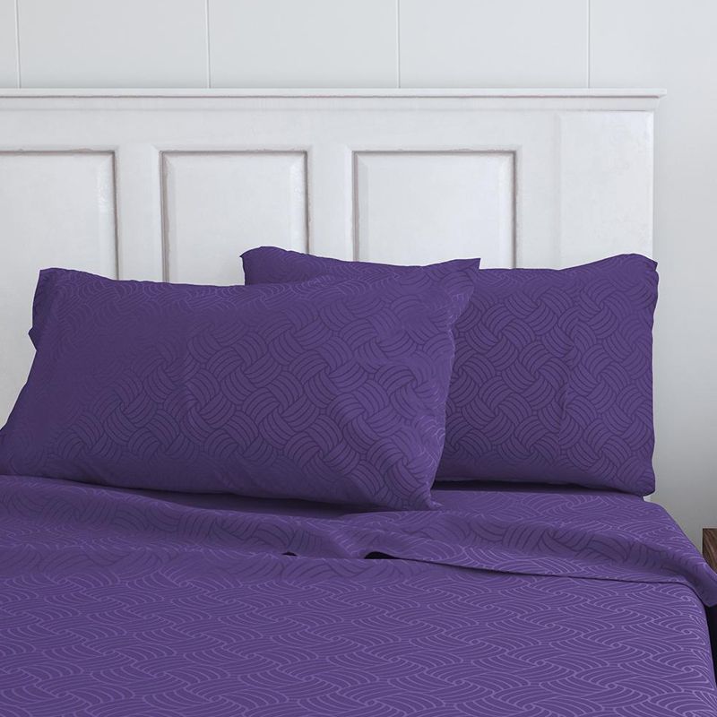 Juego de Sábanas Embossed 1.5 plazas Lila - Doral