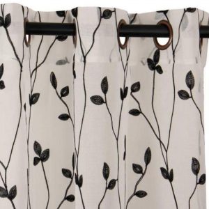 Set Cortina Velo Argolla Teresita / Negro - Masel