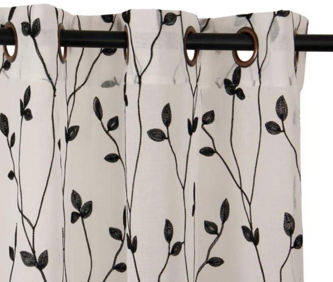 Set Cortina Velo Argolla Teresita / Negro - Masel