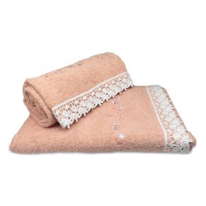 Set de Toallas Julieta Bordada Macramé / Damasco - Doral