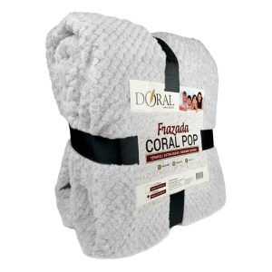 Frazada Coral Pop 2 Plazas - Gris - Doral