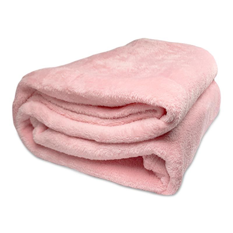Frazada Flannel Lisa 1.5 Plazas / Rosado Claro - Doral