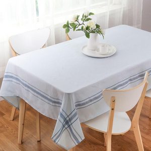 Mantel Linenlook 150x210 cm / Celeste Lineal - Doral