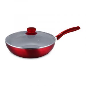 Wok de Titanio Montecarlo 26 cm / Rojo - Doral