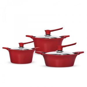 Batería de Cocina Aluminio 6 Piezas / Rojo - Bohlier
