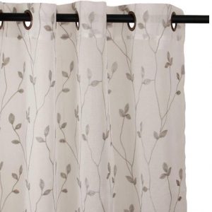 Set Cortina Velo Argolla Teresita Gris - Masel