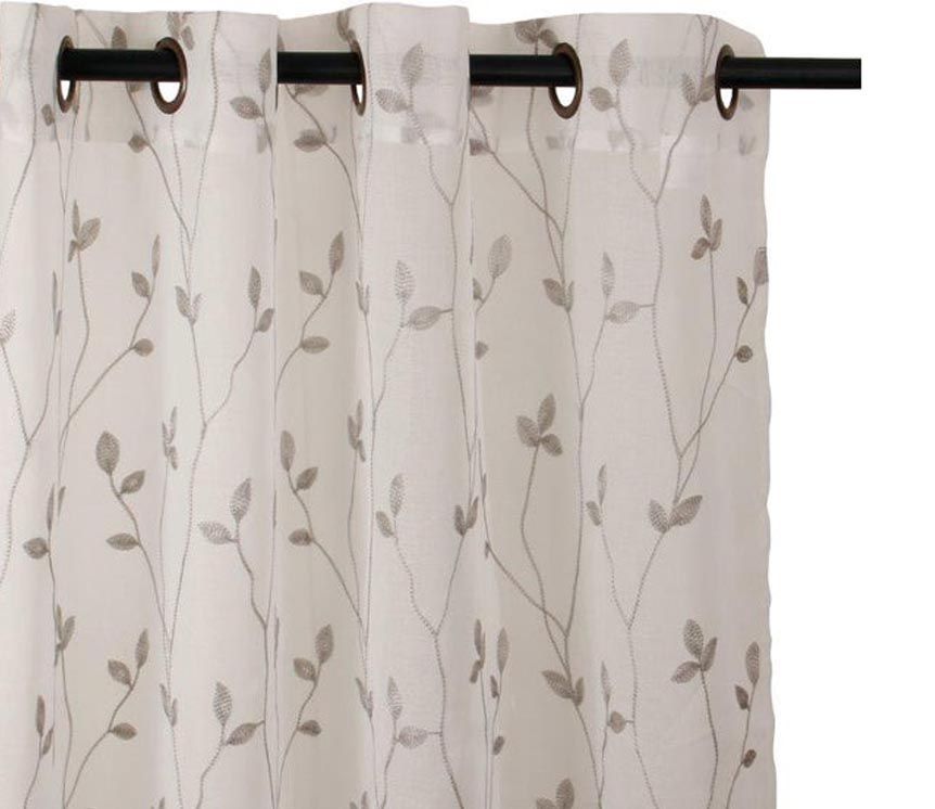 Set Cortina Velo Argolla Teresita Gris - Masel