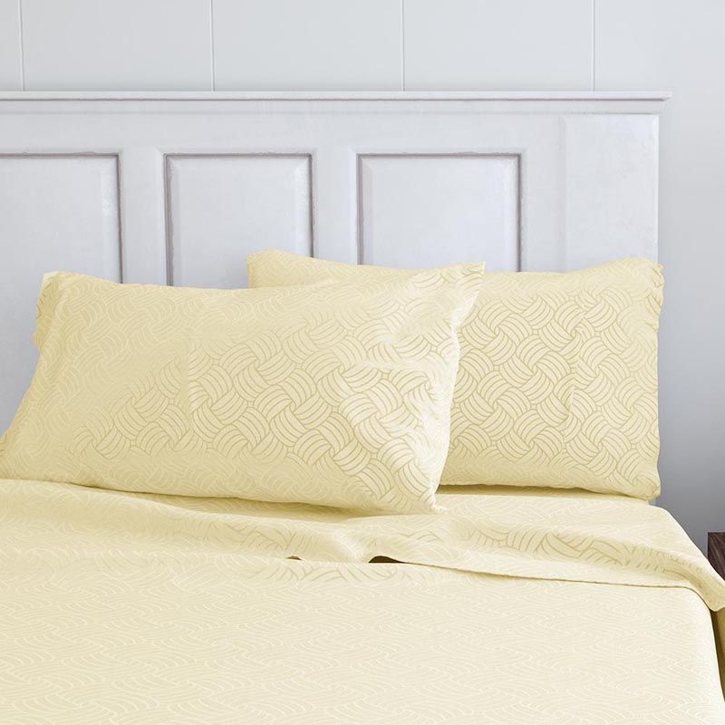 Juego de Sábanas Embossed 1.5 plazas / Crudo - Doral