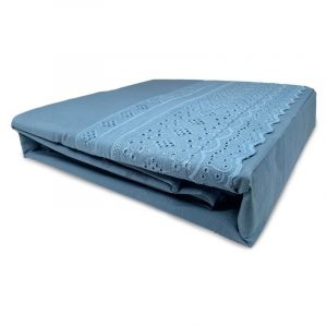 Juego de Sábanas Broderie Simone 1.5 Plazas / Azul - Doral