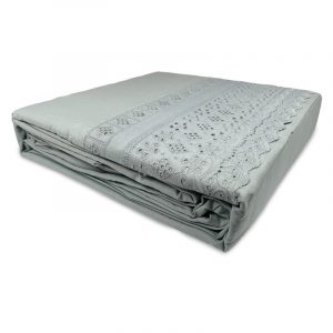 Juego de Sábanas Microfibra Broderie / Gris - Andes