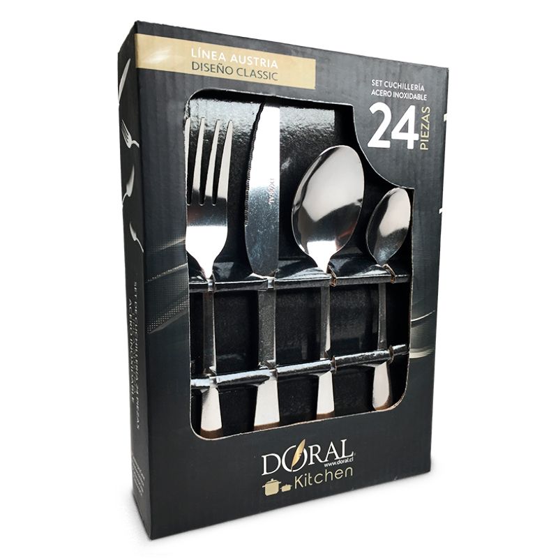 Set de Cuchilleria 24 Piezas 1.5mm Austria Classic - Doral
