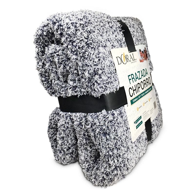 Frazada chiporro two tones gris jaspeado