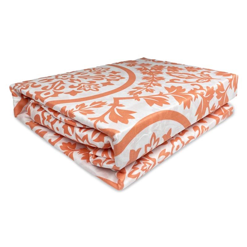 Sábanas Micro Piel Durazno 1.5 plazas / Mandala Coral - Doral
