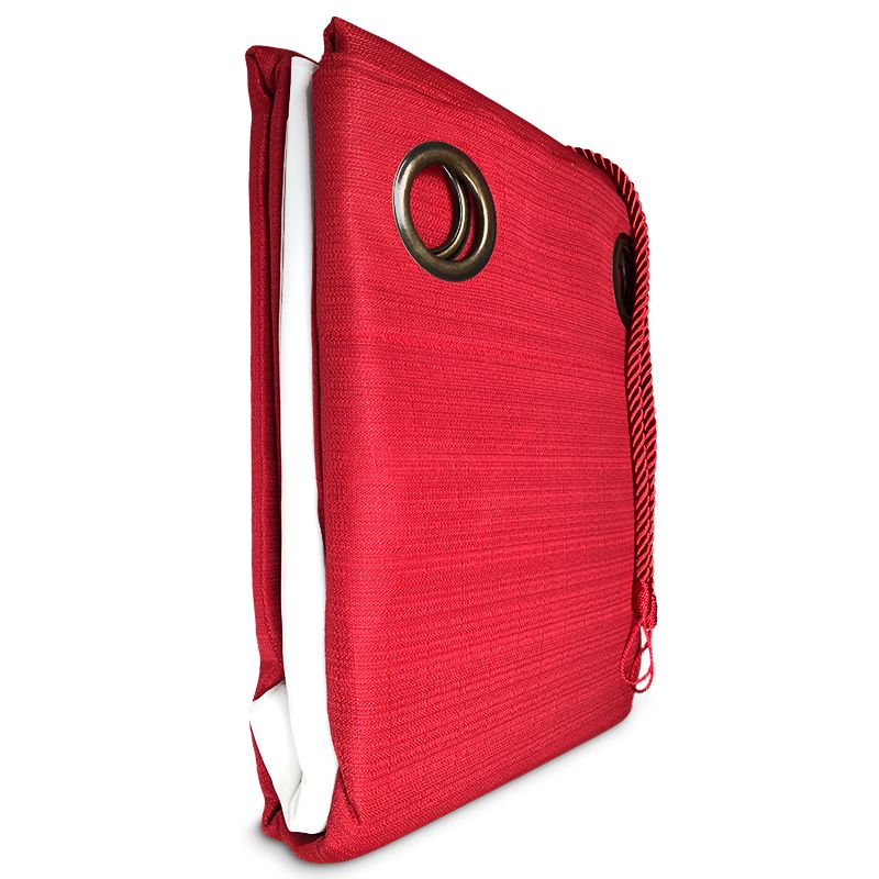 Cortina Rústico Tabatha Combo 8 Piezas Rojo - Doral