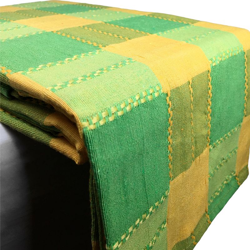 Mantel Polycotton Rectangular / Cuadros Verdes Amarillos - Doral - Imagen 3