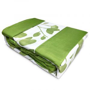Sábanas Aterciopelada Composé 1.5 Plazas Hojas Verde - Doral