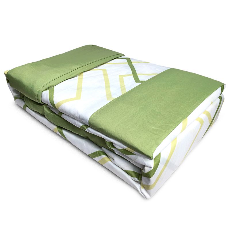 Sábanas Aterciopelada Composé 1.5 Plazas Lineas Verdes - Doral