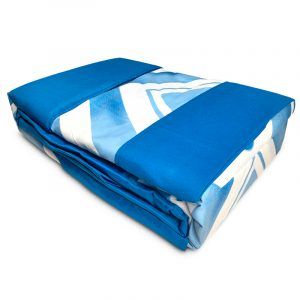 Sábanas Aterciopelada Composé 1.5 Plazas Zig Zag Azul - Doral