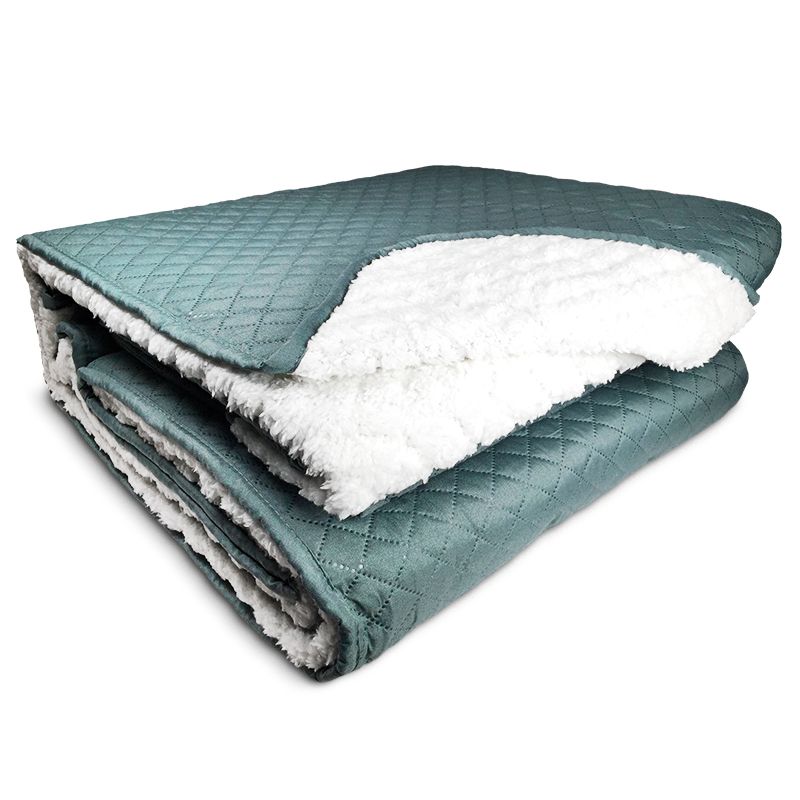 Quilt Sherpa Liso 2 Plazas Verde - Andes