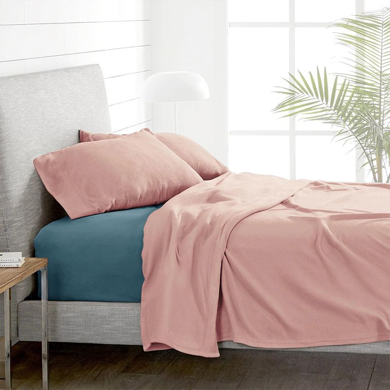 Sábanas Polar Lisa Composé 2 Plazas Rosado-Turquesa - Doral