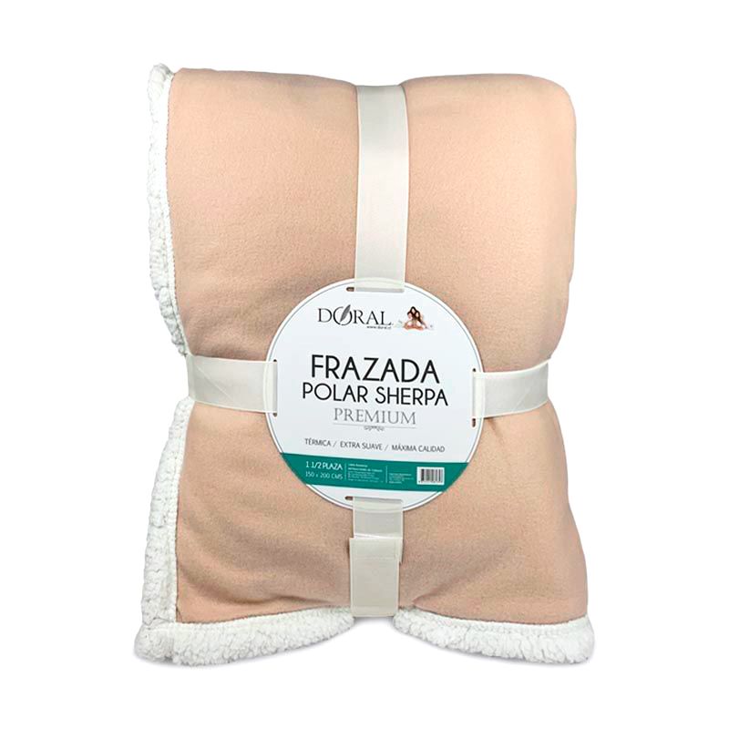 Frazada Polar Sherpa Premium 2 Plazas Beige - Doral