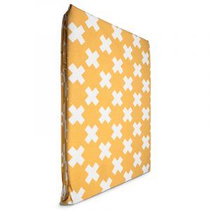 Mantel Rectangular Amelie Estampado Mostaza Cruces Blancas - Doral