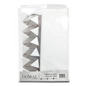 Cortina de Peva con Ganchos Metálicos Triángulos Crudos - Doral