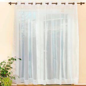 Cortina Velo Argolla 2 Piezas Blanco - Doral