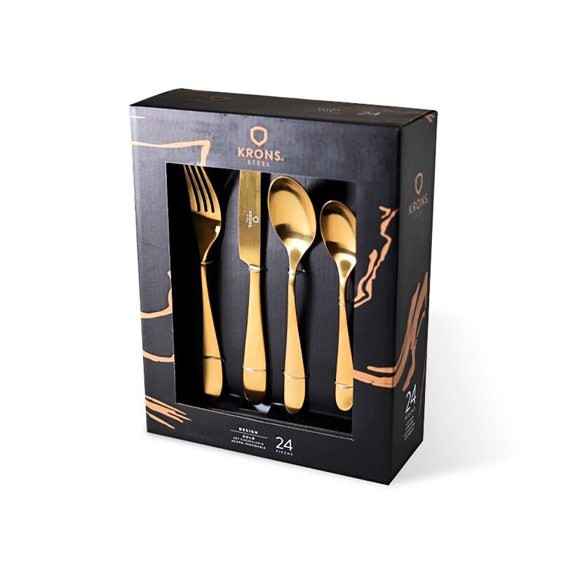 Cuchillería de Mesa 24 piezas Gold - Krons