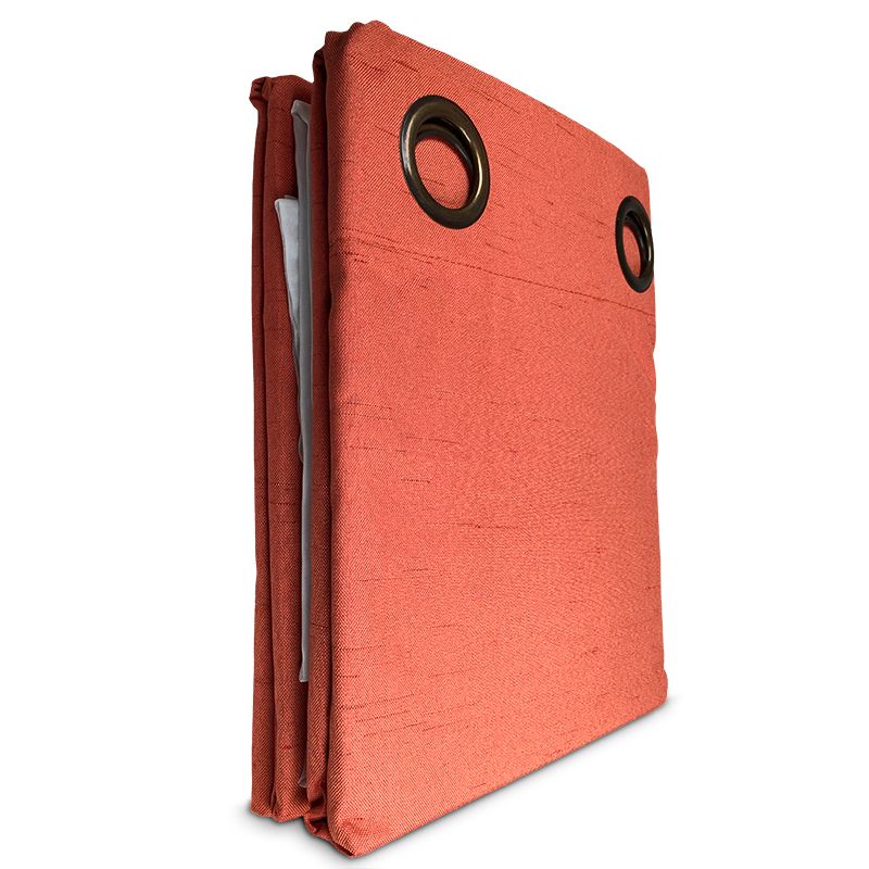 Cortina Blackout Térmico Lino 6 Piezas Terracota - Jovial