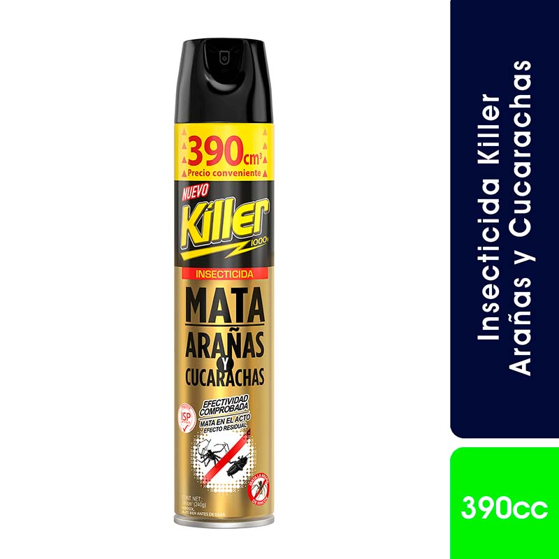 Insecticida en Aerosol 390 cc / Mata Arañas y Cucarachas- Killer