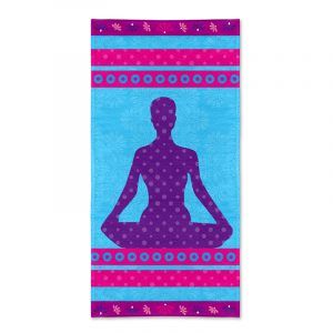 Toalla de Playa Velour 70x140 cm Yoga - Lourdes