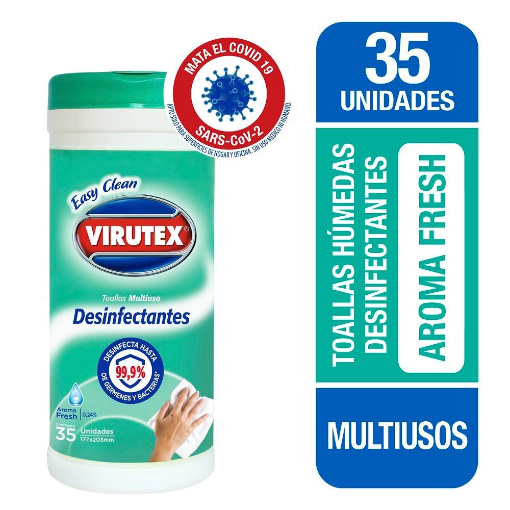 VIRUTEX ILKO Toallas Desinfectantes Baño 35U Easy Clean
