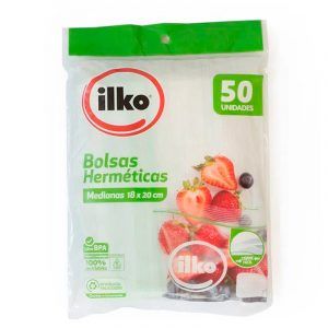 Bolsa Hermética Mediana 18x20 50Un - Ilko