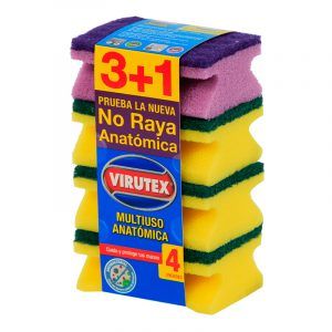 Esponja Acanaladas Clásica 3+1 und - Virutex
