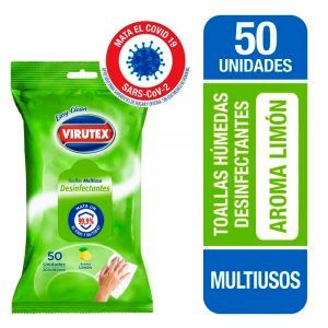 Paños Desinfectantes Pouch Limón 50 unidades - Virutex