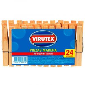 Pinzas de Madera Para Ropa 24 und. - Virutex