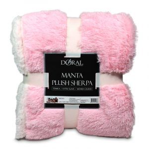 Manta Plush Sherpa / Rosado - Doral