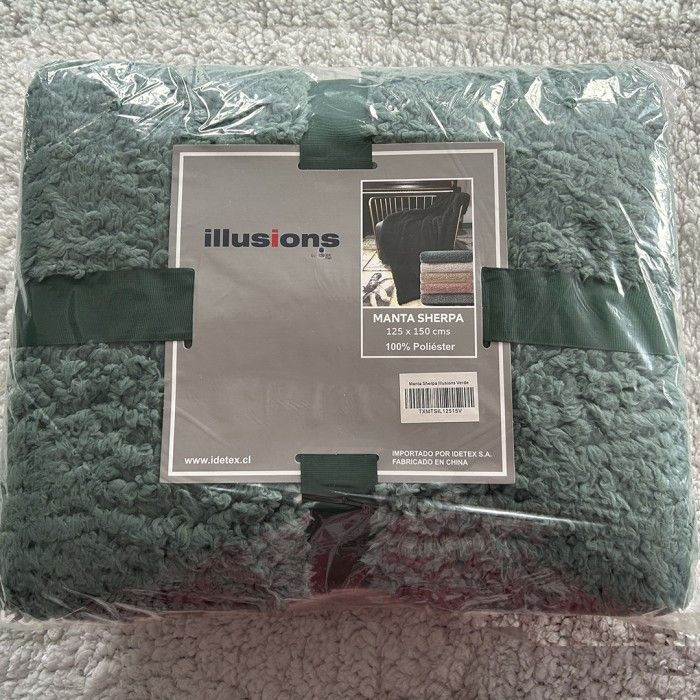 Manta Sherpa Illusións / Verde - Idetex - Imagen 2