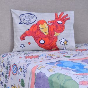Juego Sábana Microfibra Single / Avengers War - Mashini